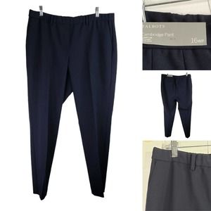 Talbots Womens Size 16WP petite Navy Blue Cambridge Pants Stretch Straight Leg